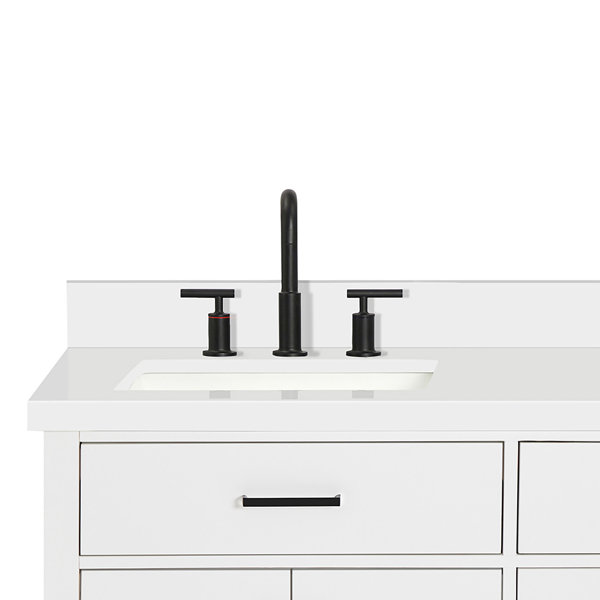 Wildon Home® Tidworth 73'' Double Bathroom Vanity with White Quartz Top